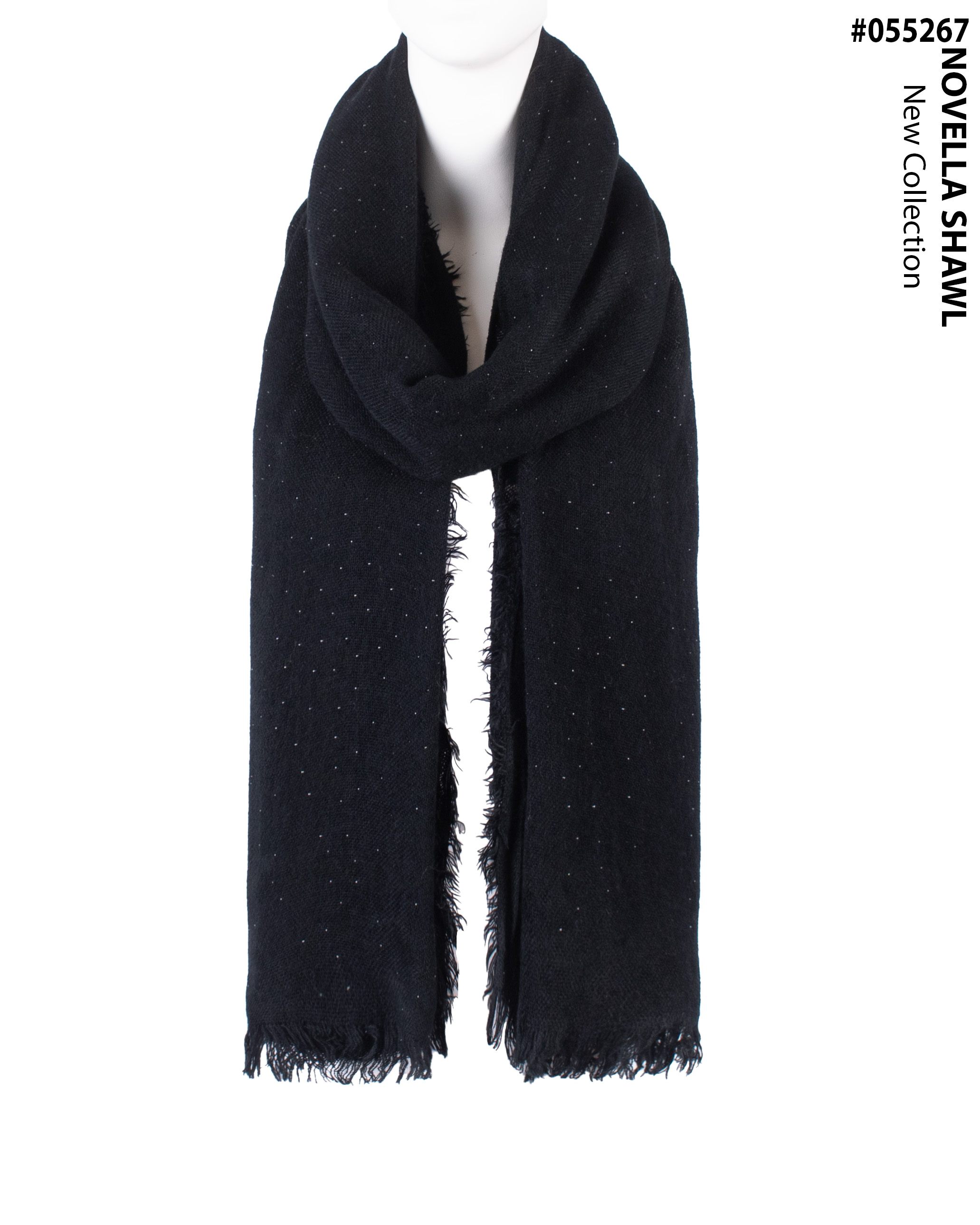 شال مشکی نگین کد 055267